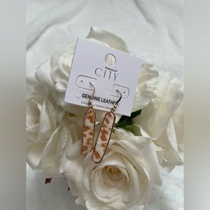 NEW City Earrings in Genuine Leather